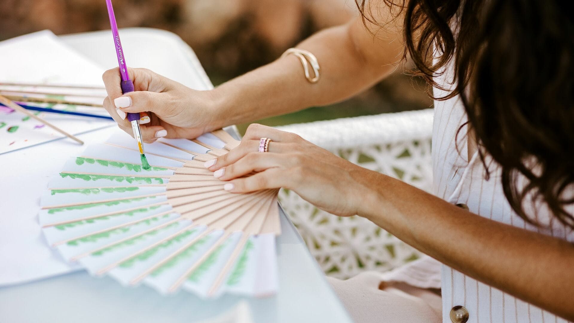 The Breeze of Creativity: Fan Painting Workshop