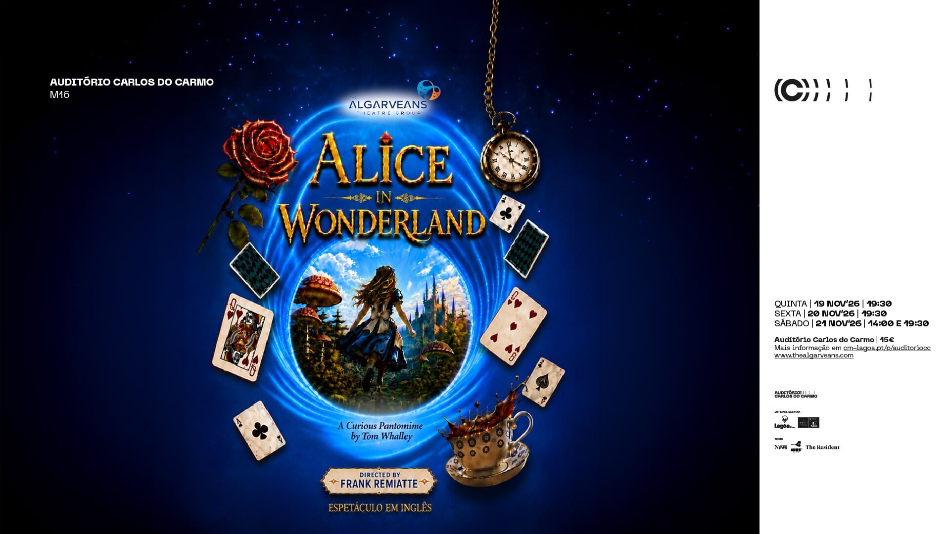 Alice in Wonderland, pantomime musical, Lagoa