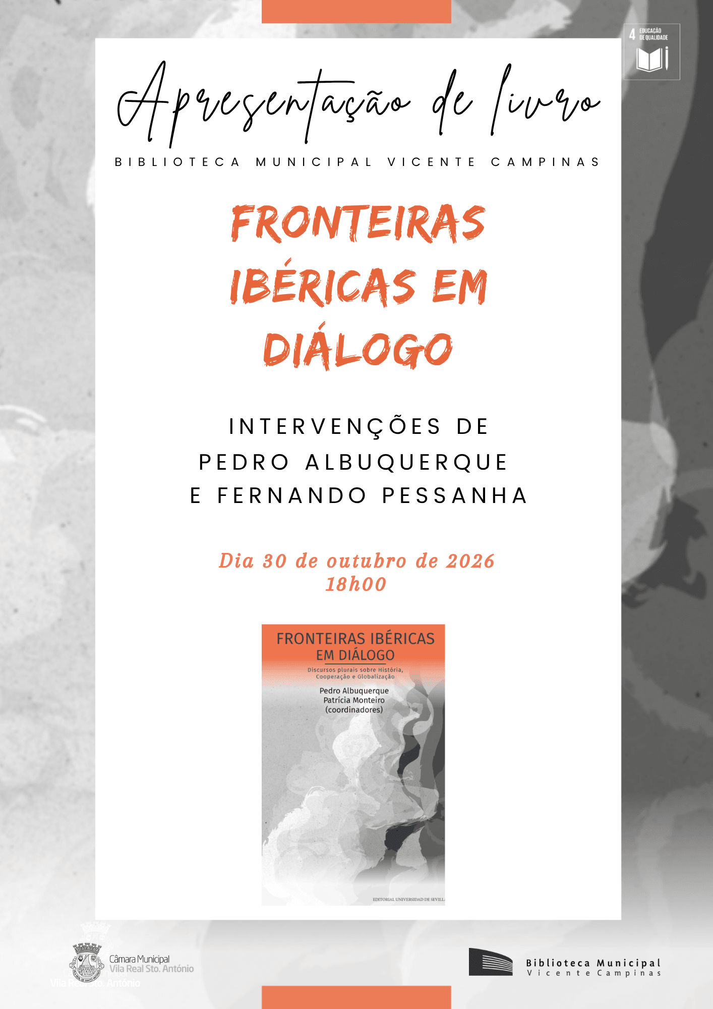 Iberian Borders in Dialogue: book presentation, Vila Real de Santo António