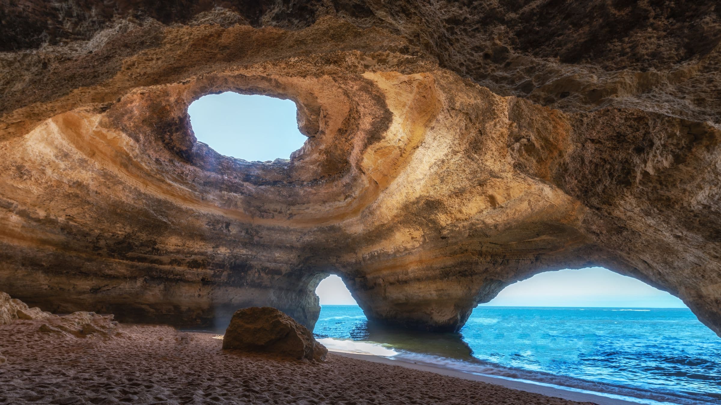 Inside the Benagil sea cave
