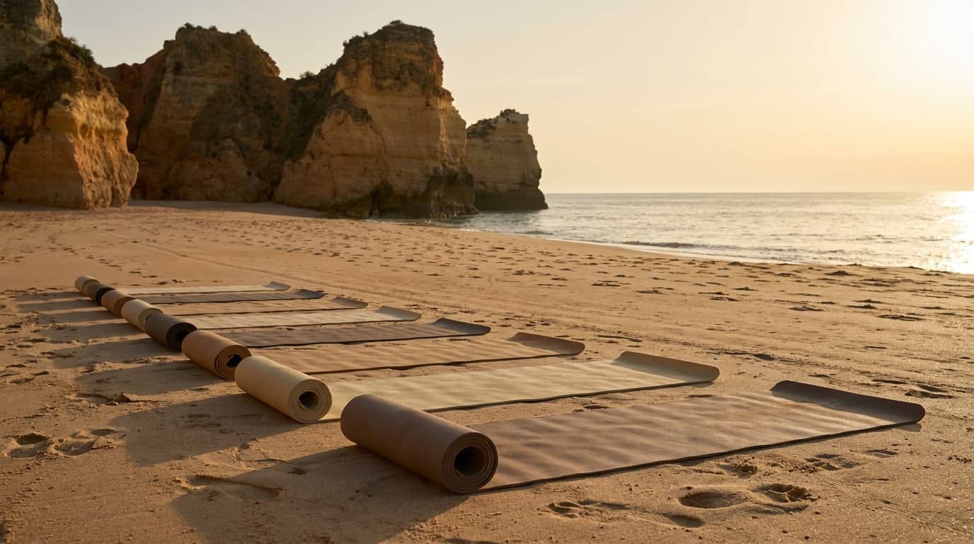 Sunrise pilates on Falésia beach