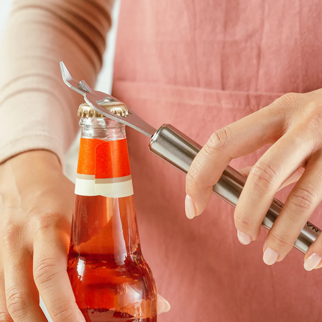 Stainless steel bottle opener, 20.5 cm