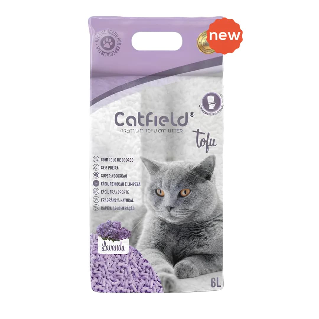 Catfield tofu cat litter, lavender, 6 L