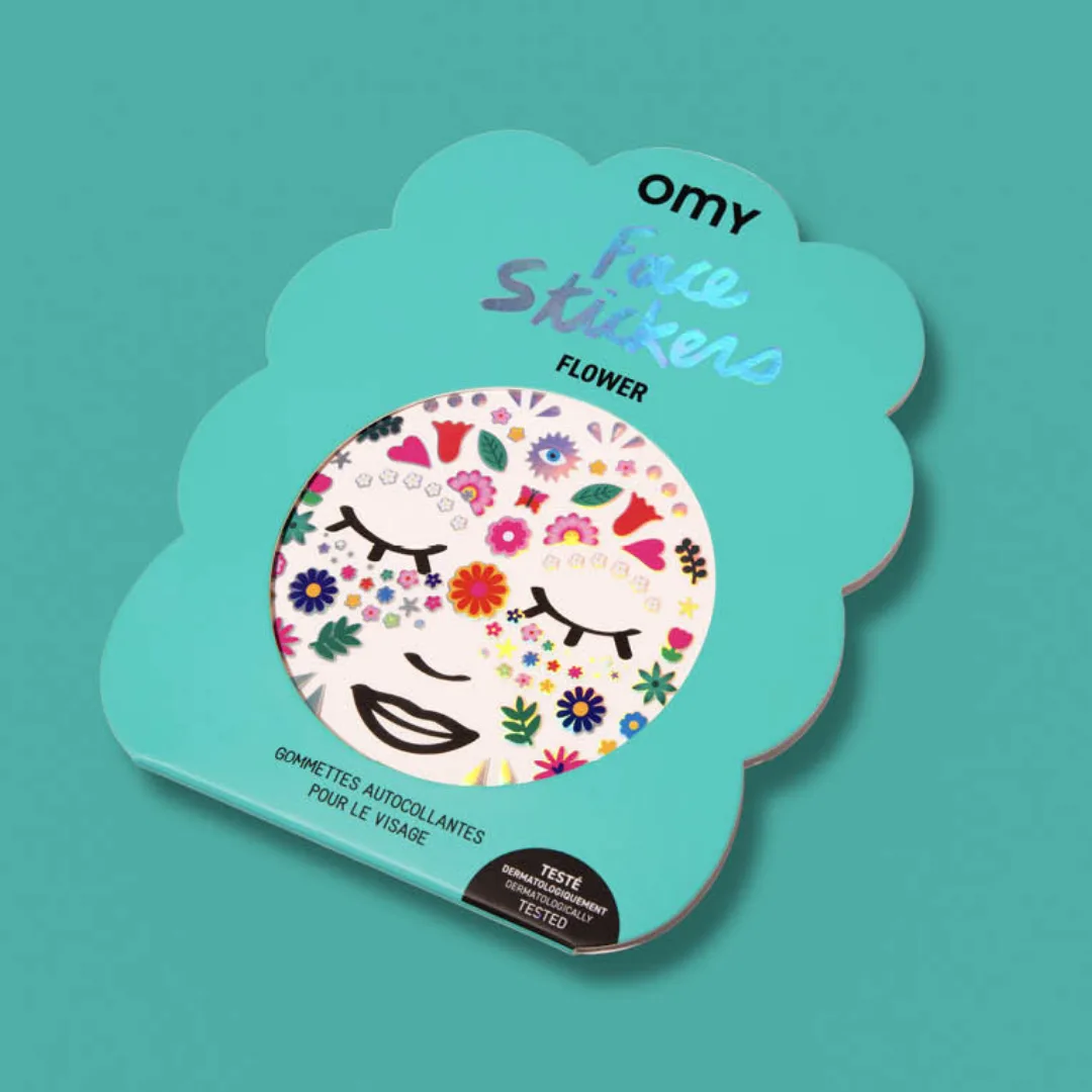 OMY face stickers, flowers