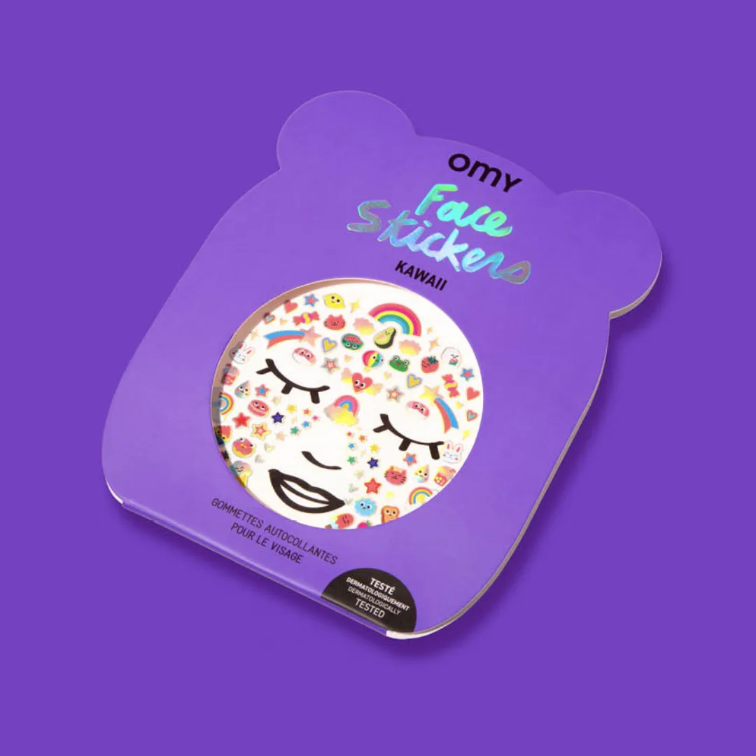 OMY face stickers, Kawaii