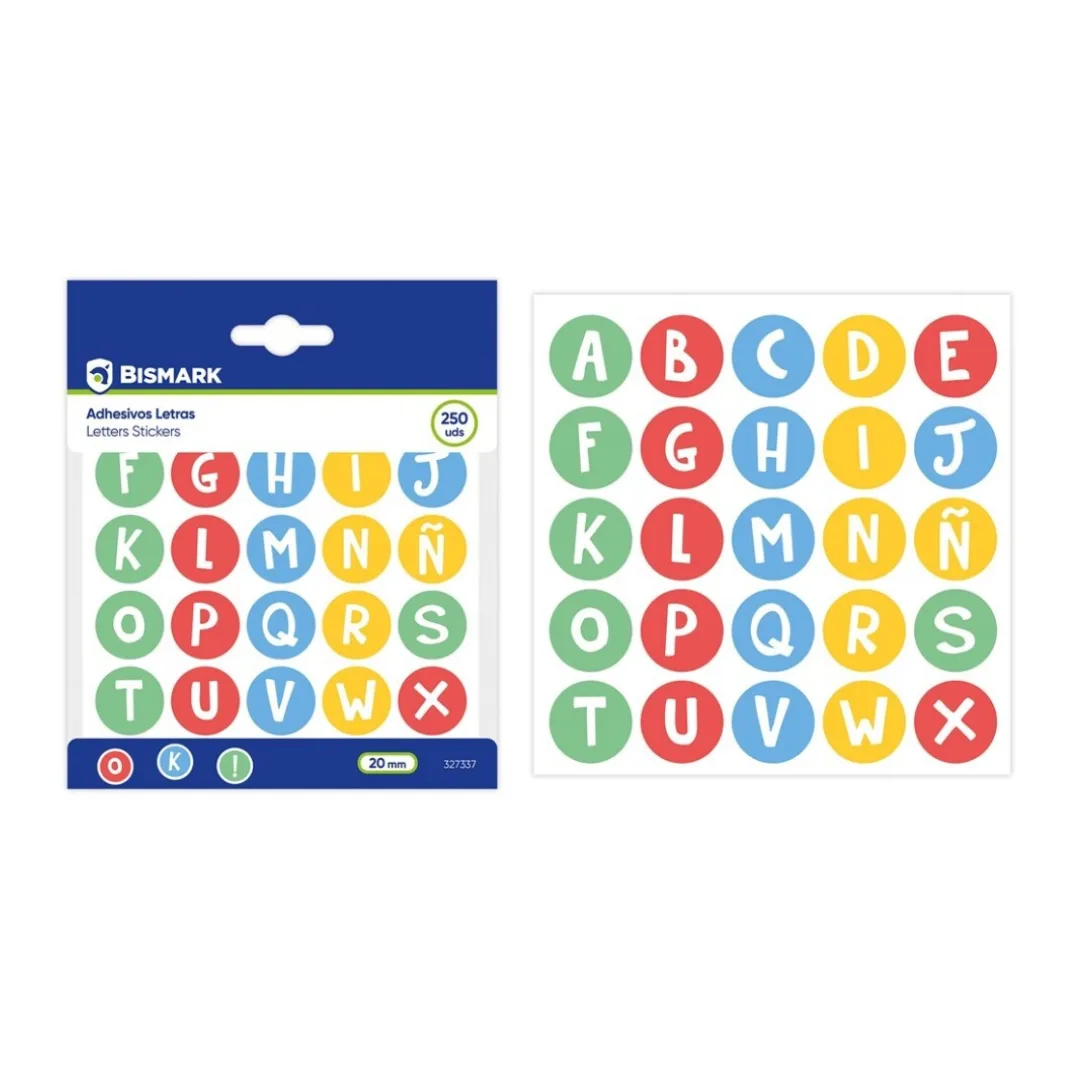 Letter stickers, 2 cm