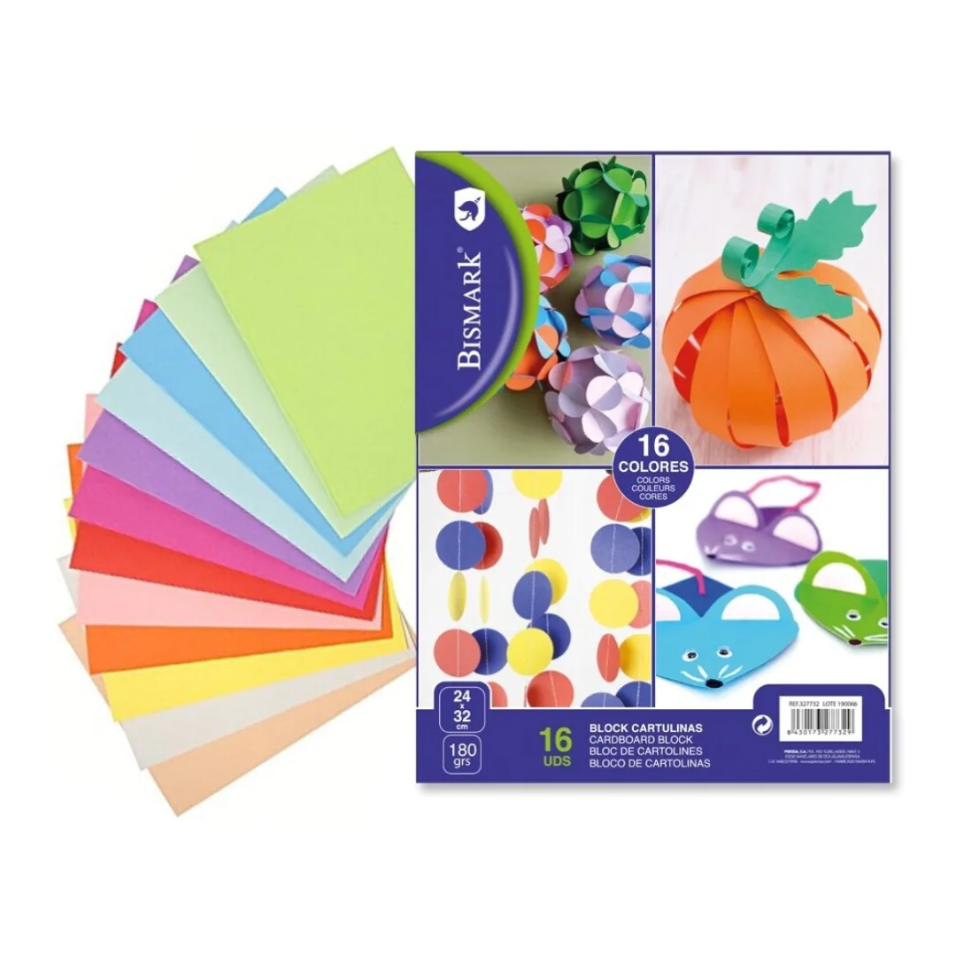 Bismark coloured card pad, 24 x 32 cm, 16 sheets