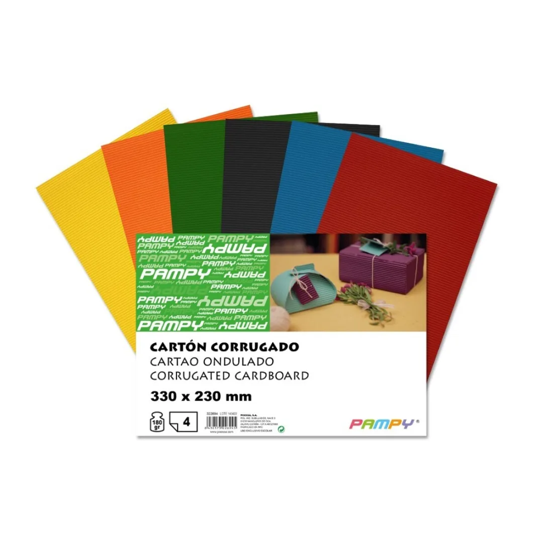 Corrugated card pad, 4 sheets, 23 x 33 cm