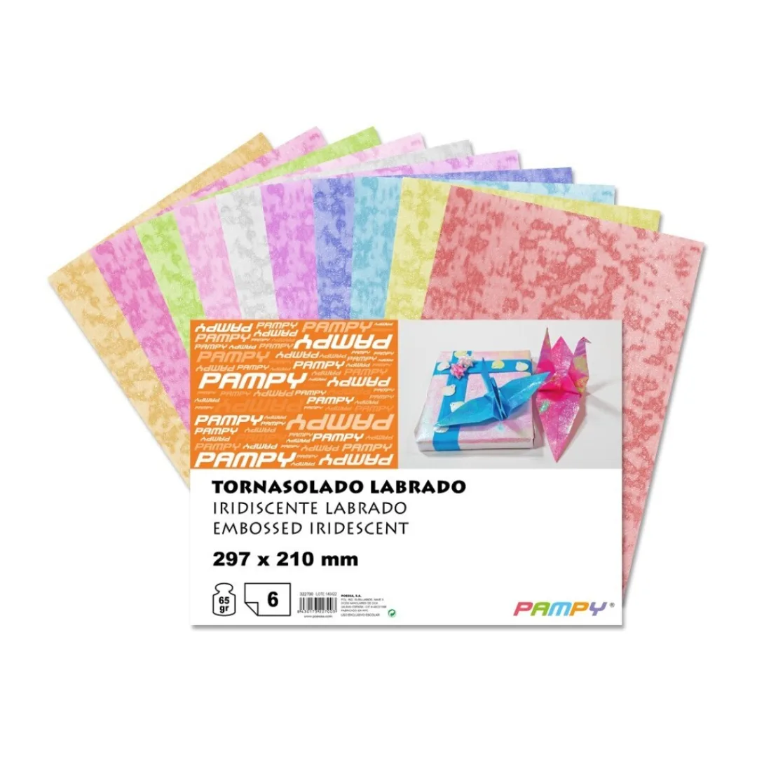 Glitter craft paper pad, A4, 6 sheets