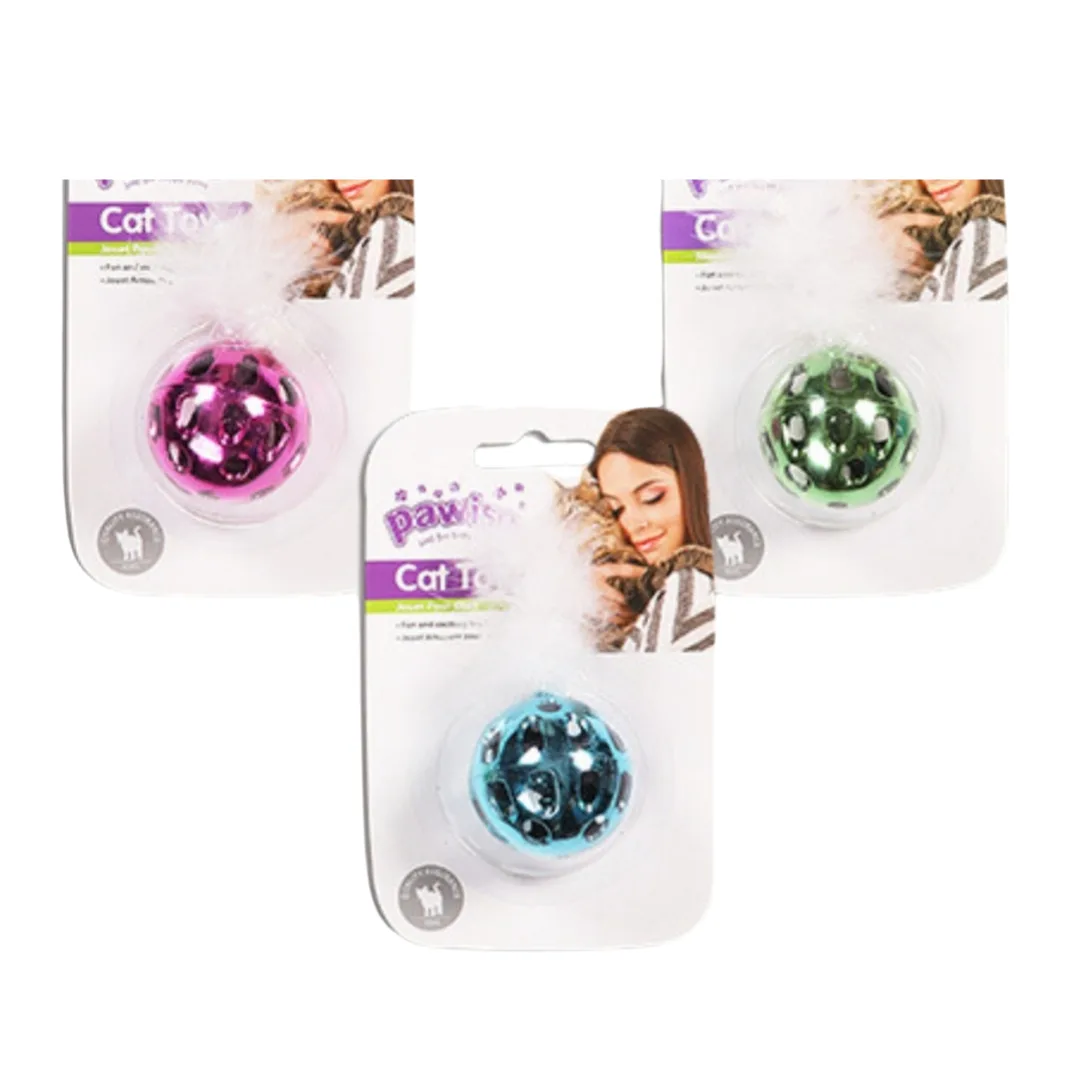 Metal ball with bell for cats