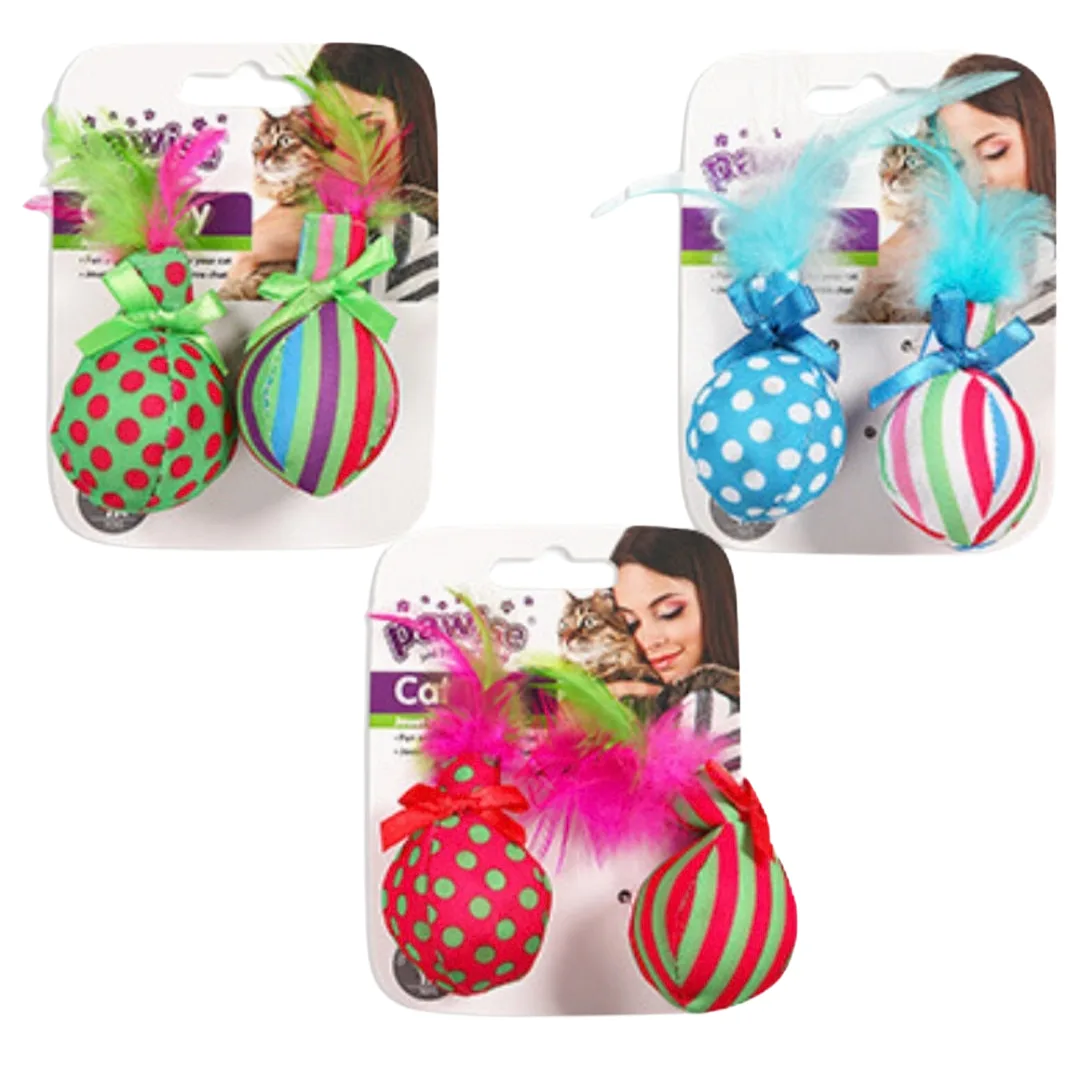 Feather balls for cats, pack of 2