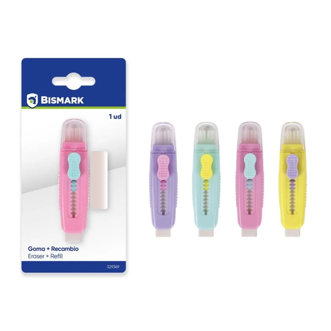 Eraser with holder and refill