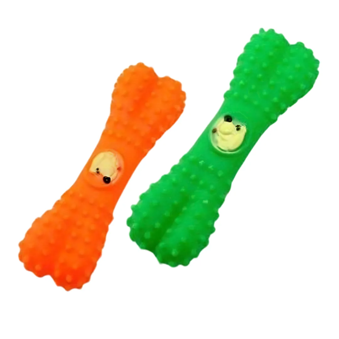 Dog toy, vinyl bone, 14 x 5 cm