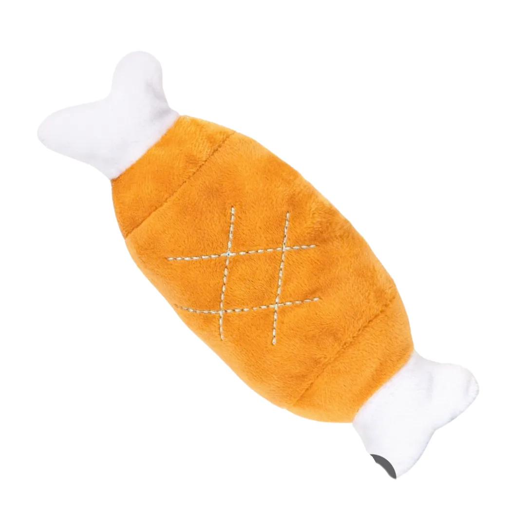 Dog toy, plush drumstick