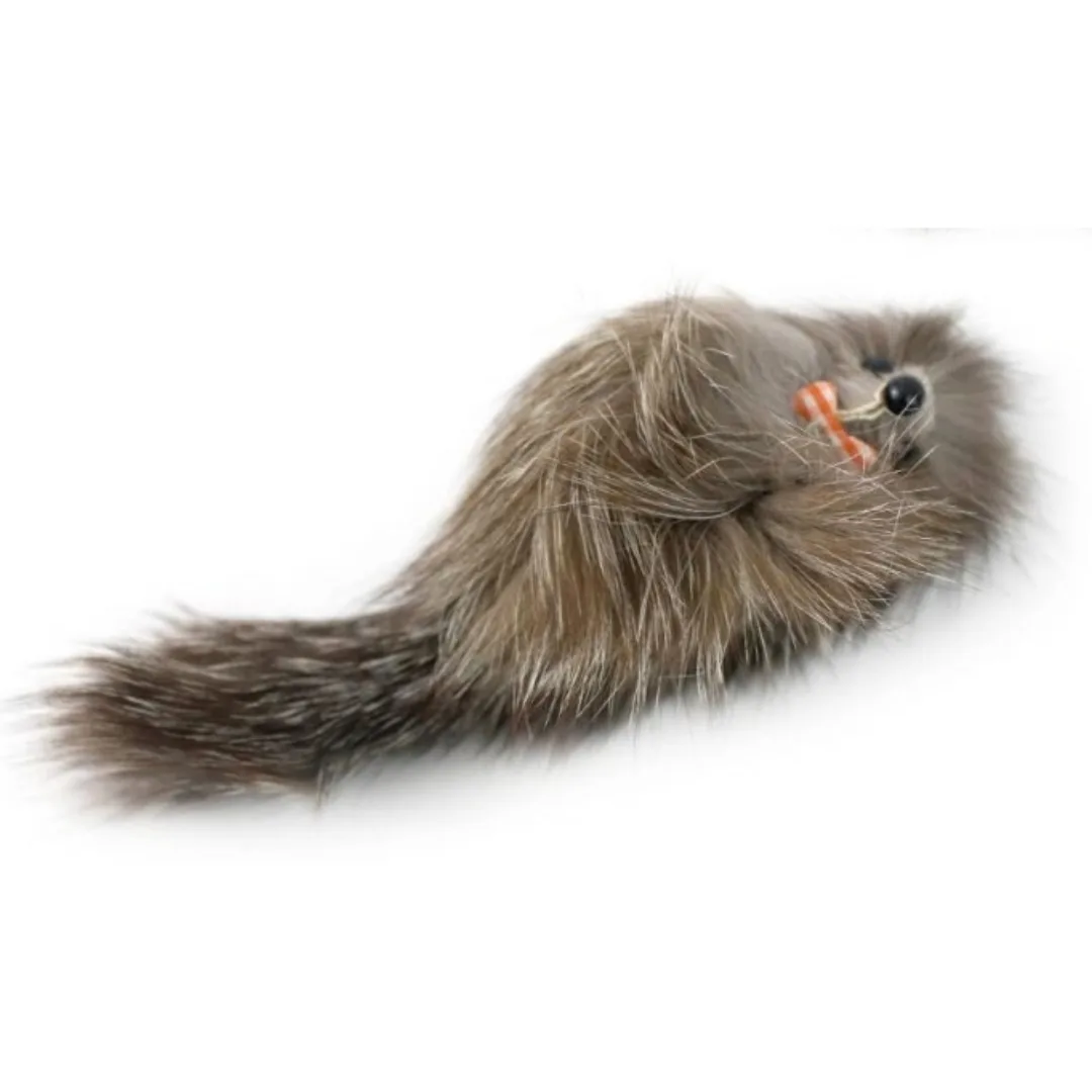 Cat toy, fox fur, 19 x 3 cm