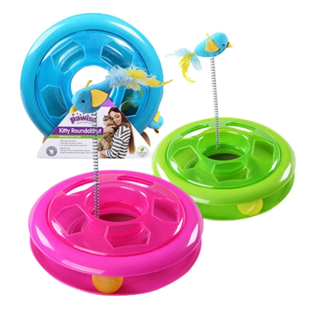 Round cat toy with antenna, 26 cm