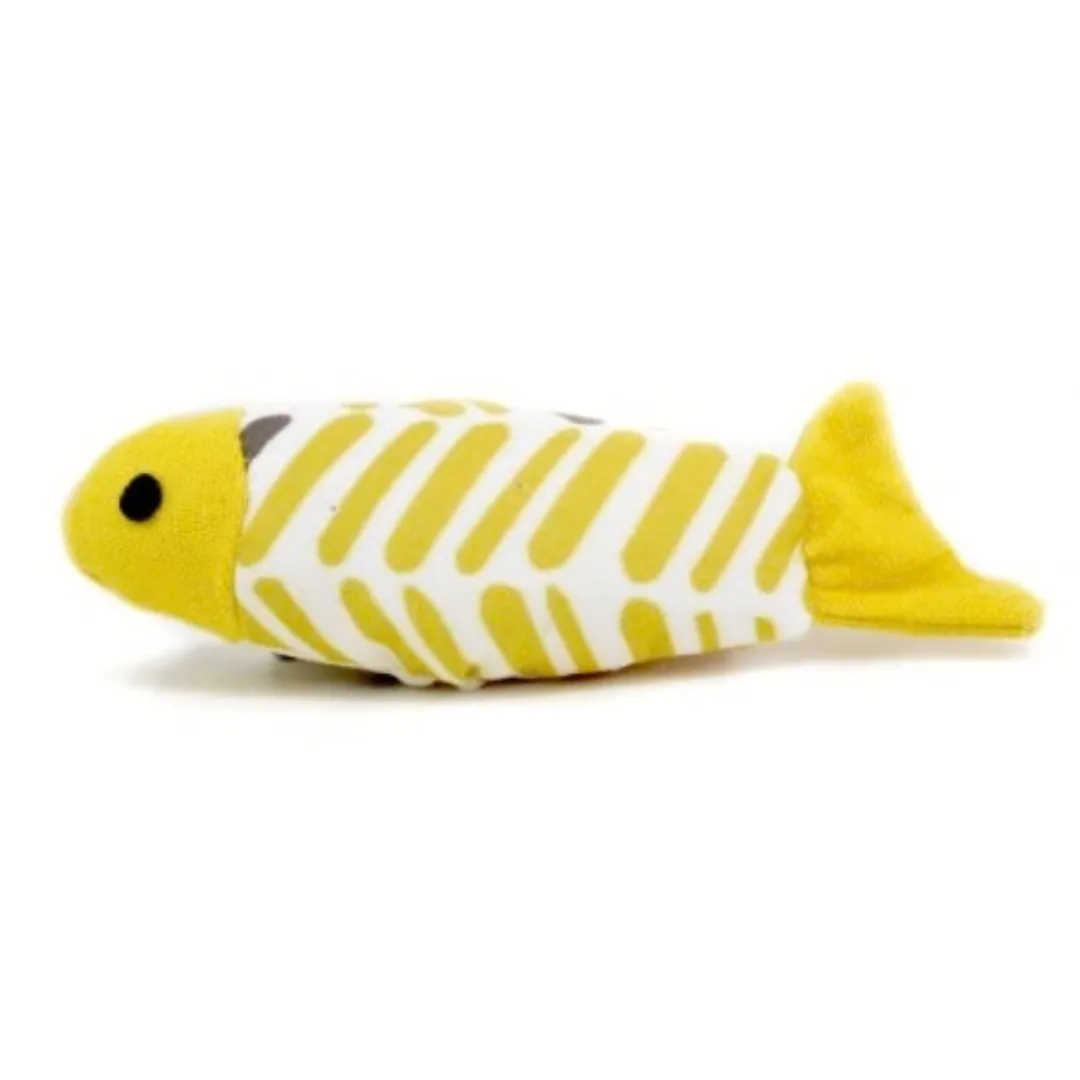 Fabric fish cat toy, 11 x 4 cm