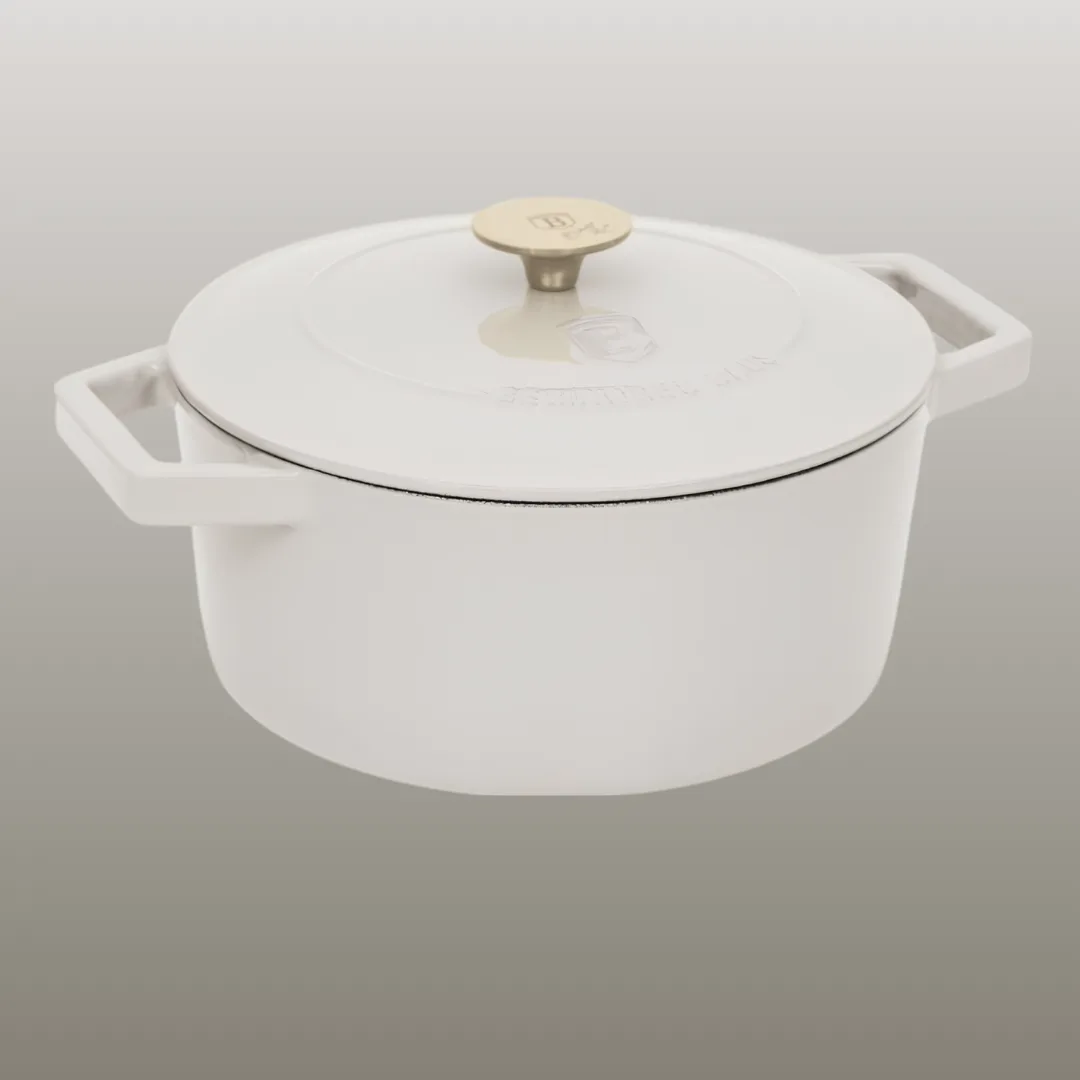 Rose Gold cast iron casserole, 24 cm