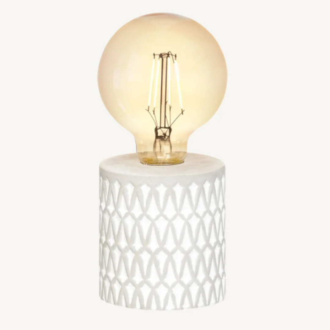 LED lamp with patterned base