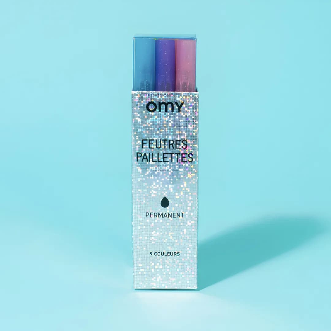 OMY glitter pens, pack of 9