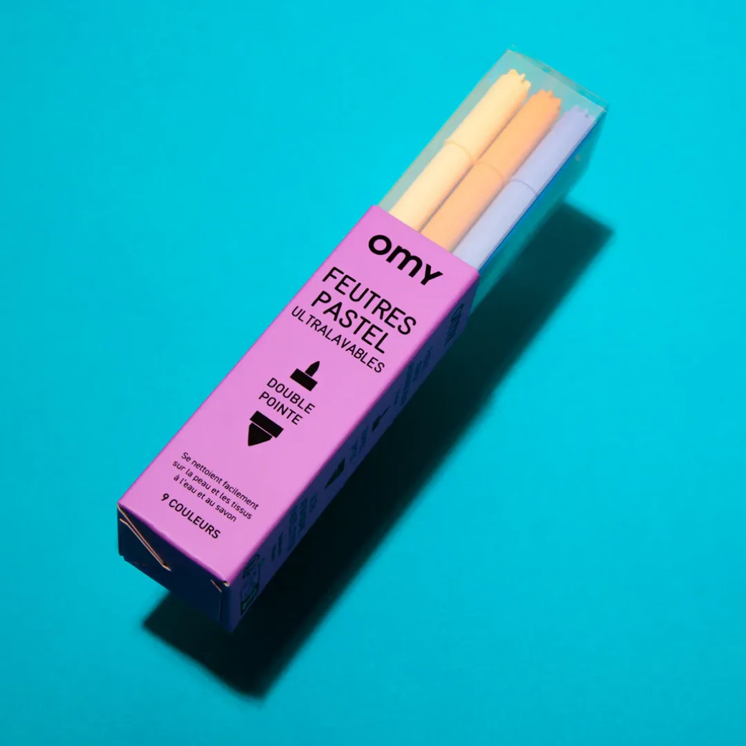 OMY pastel felt-tip pens, pack of 9