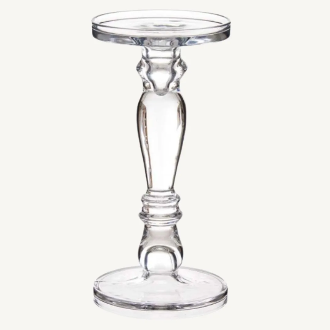 Glass candlestick, ring, medium, 28 cm