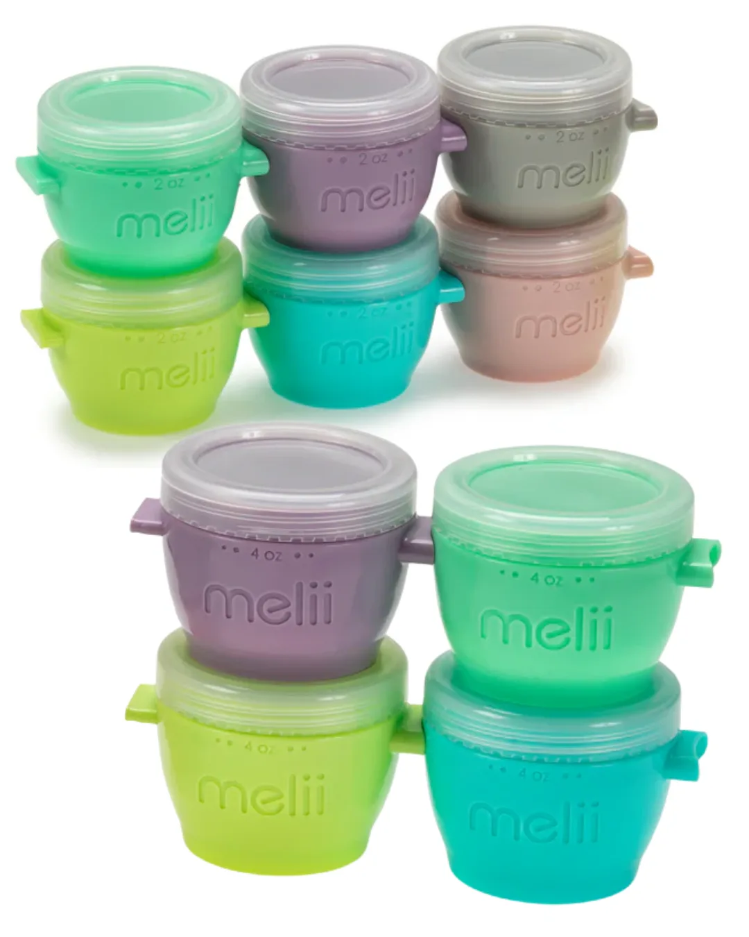 Snap & Go set of 10 containers, 6 x 60 ml and 4 x 120 ml