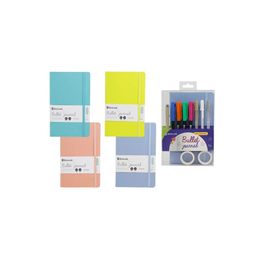 Bismark soft cover bullet journal set with 10 accessories