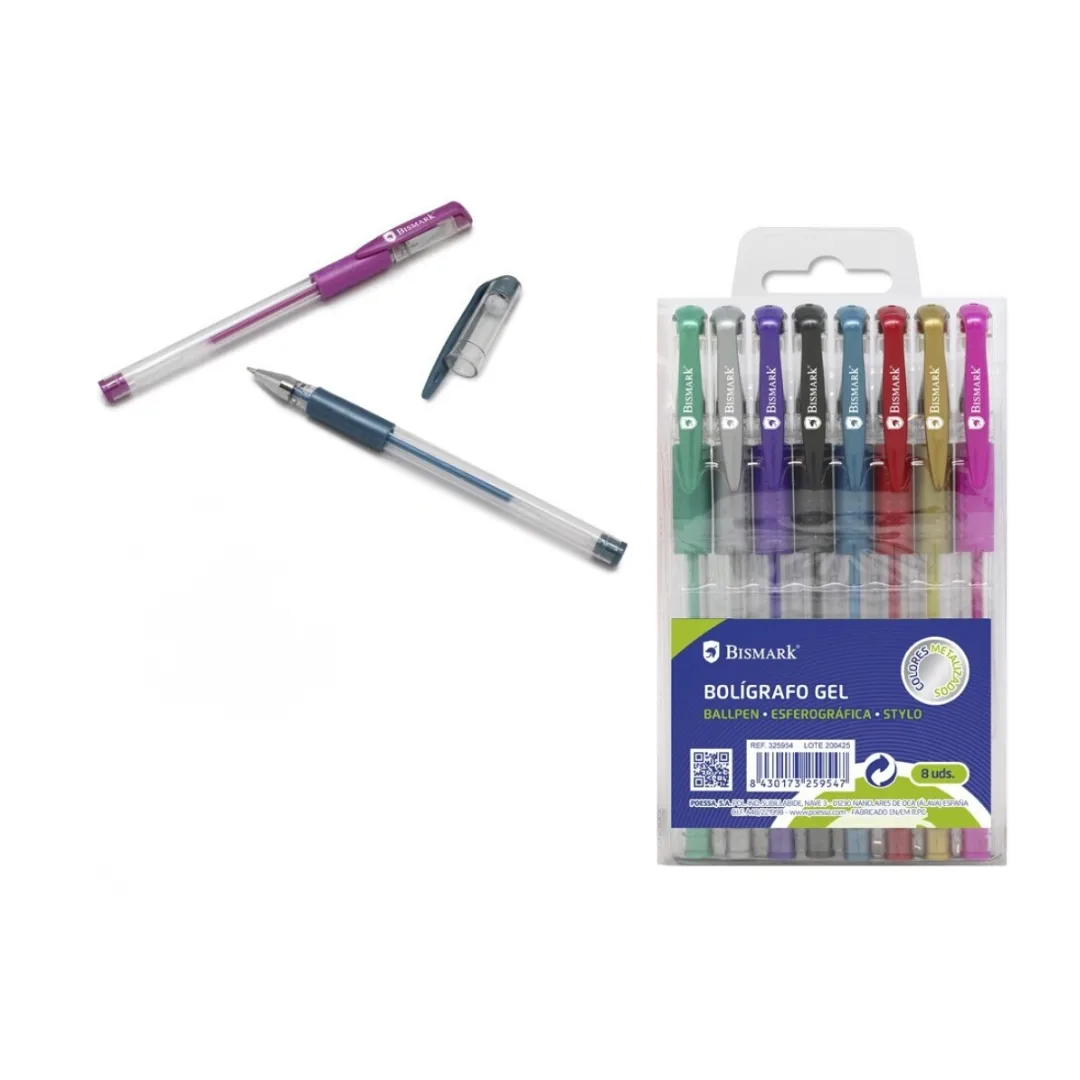 Metallic gel pens, set of 8