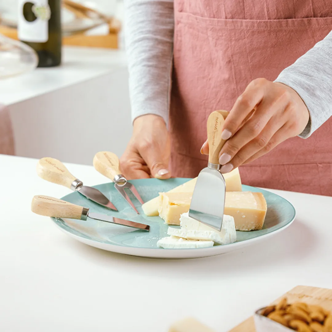 Stainless steel cheese knives, set of 4