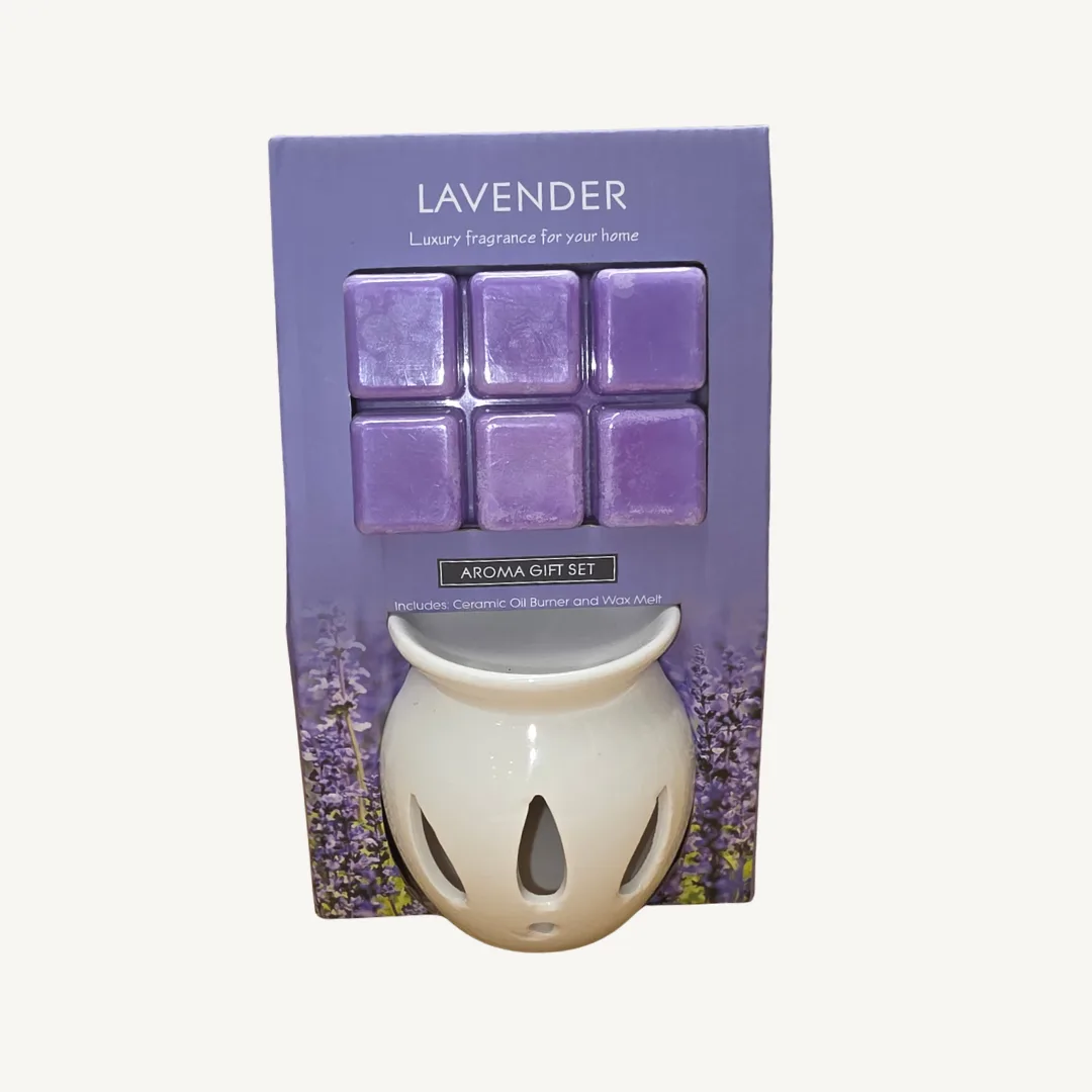 Burner and wax set, lavender