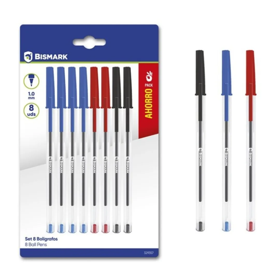 Bismark ballpoint pens, pack of 8