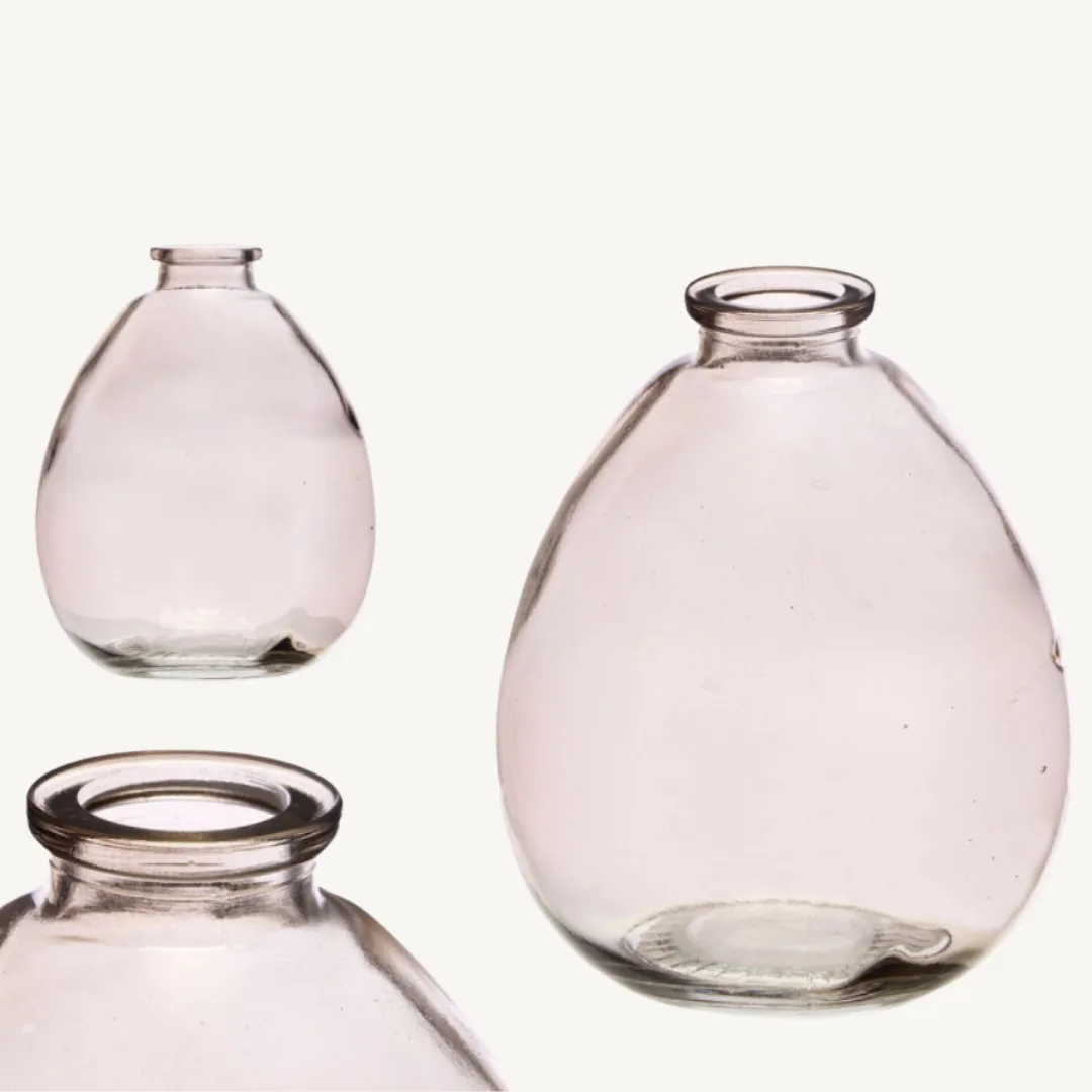 Irregular glass jar, grey