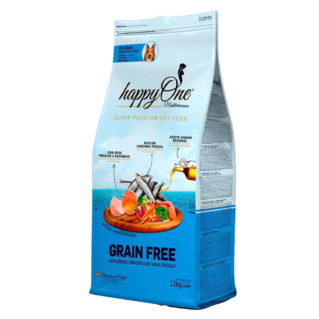 HappyOne Mediterraneum adult dog food, sardine, 3 kg