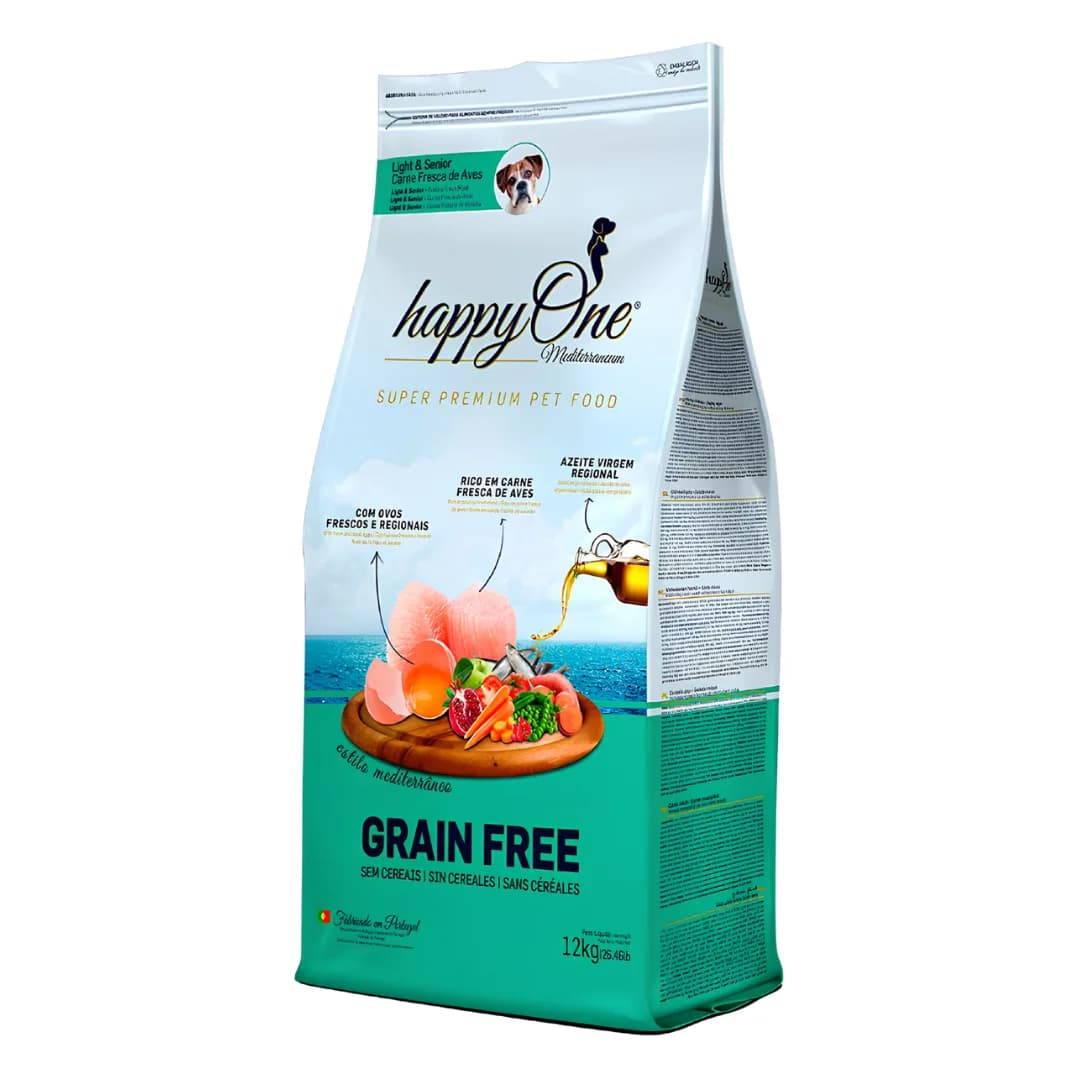 HappyOne Mediterraneum Light & Senior dog food, 12 kg