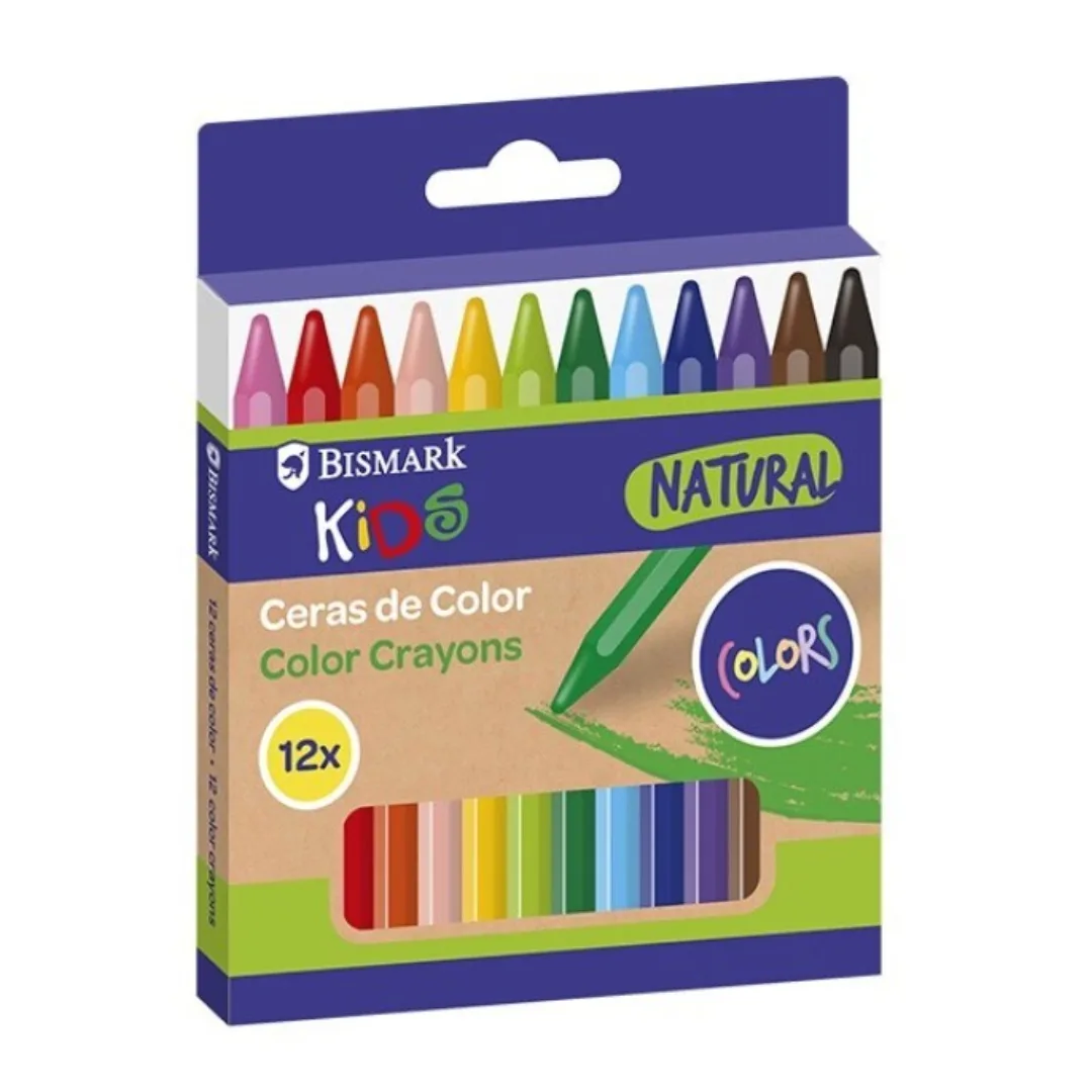 Bismark Kids natural wax crayons, pack of 12