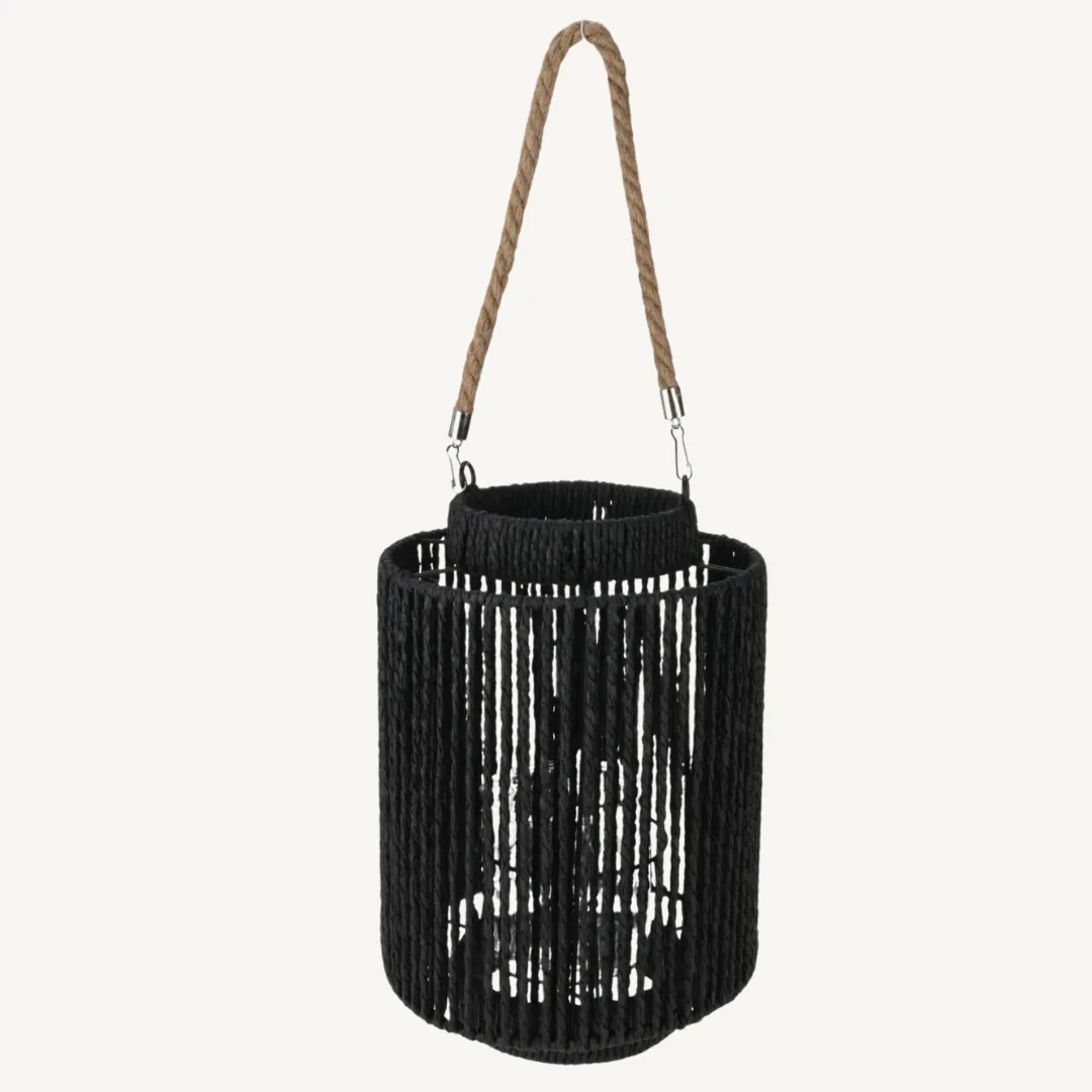 Black lantern, 20 cm wide, 26 cm high