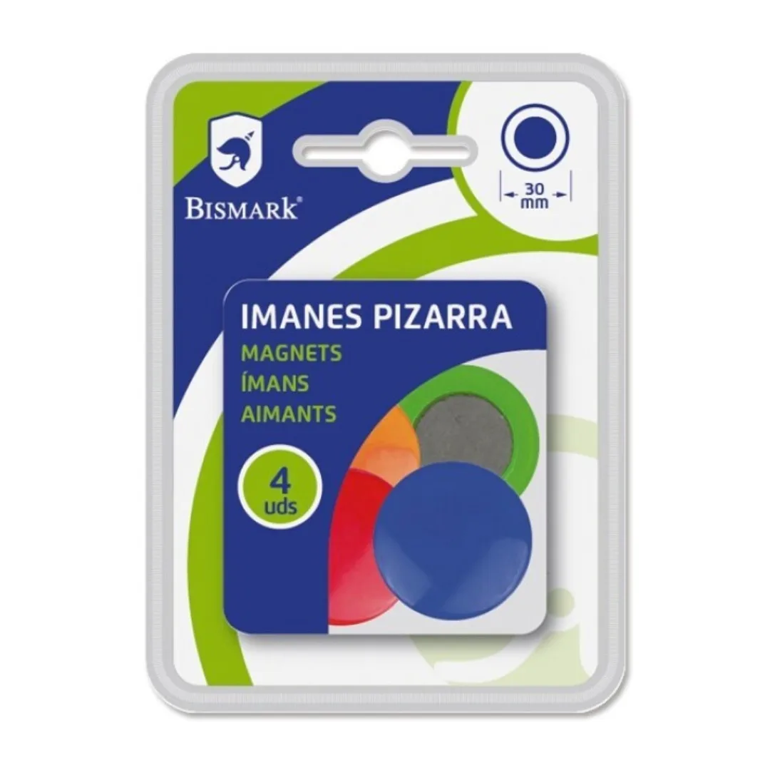 Bismark whiteboard magnets, 3 cm, pack of 4