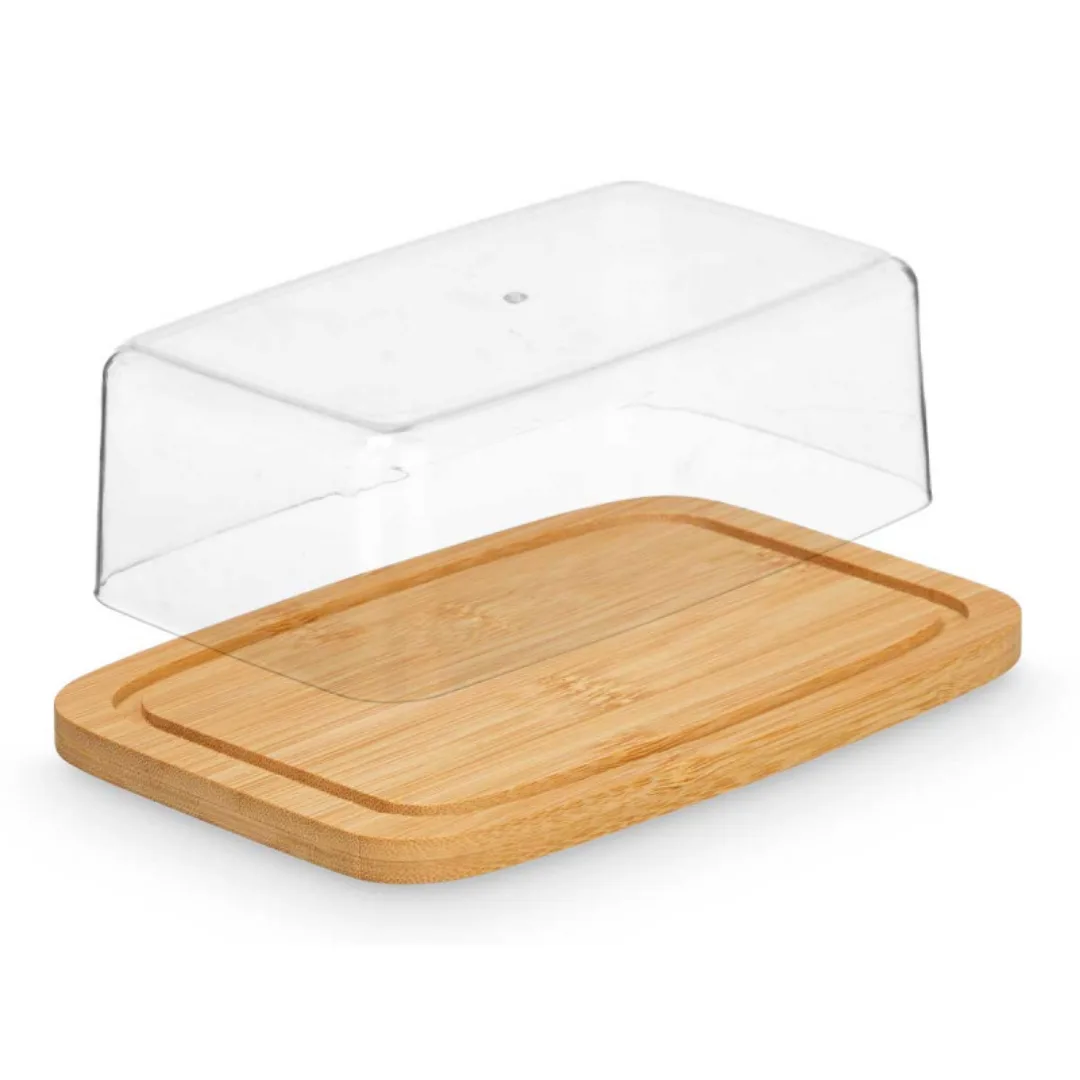 Kinvara bamboo and acrylic butter dish