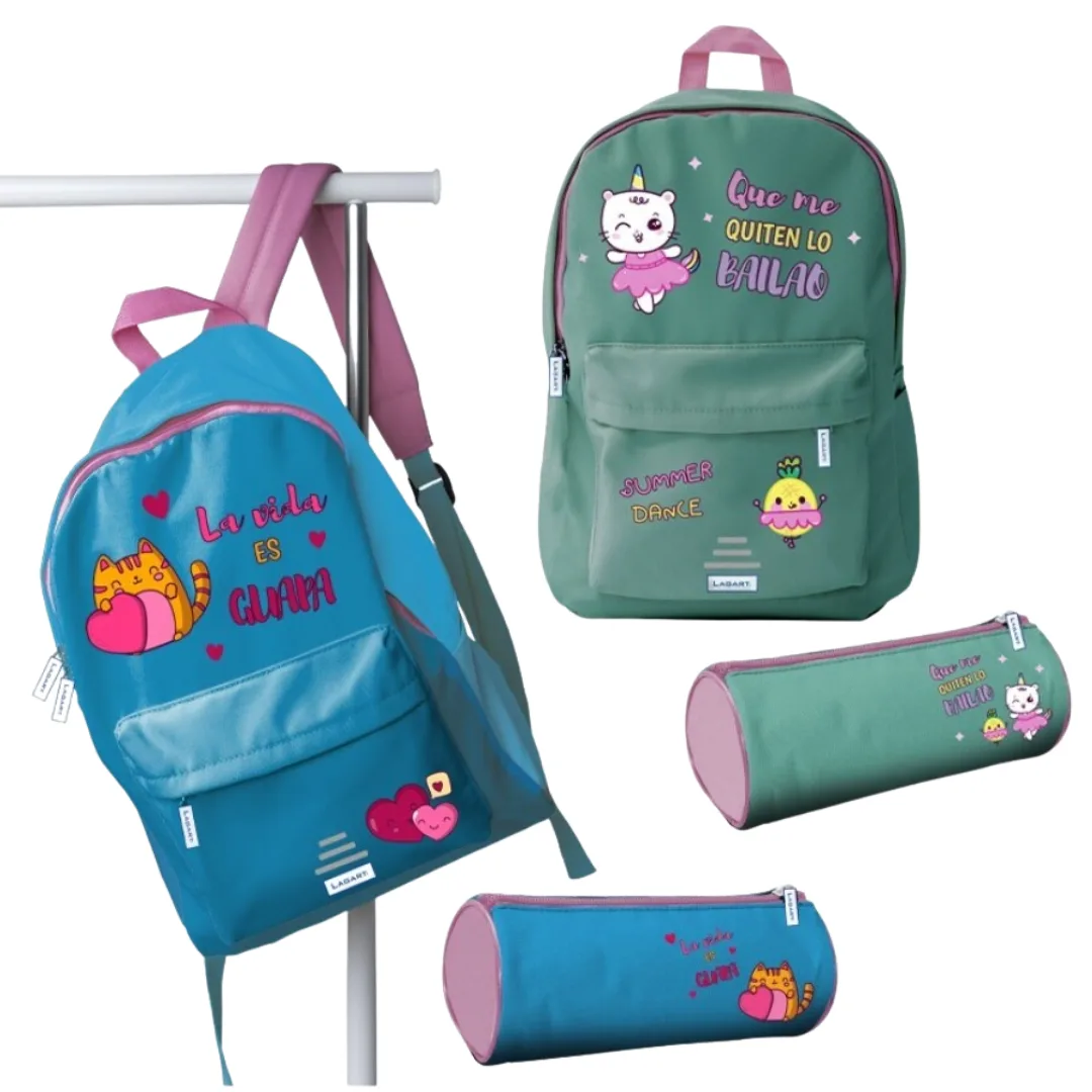 Backpack with pencil case