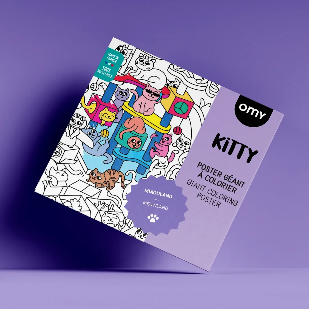 OMY giant colouring poster, Kitty