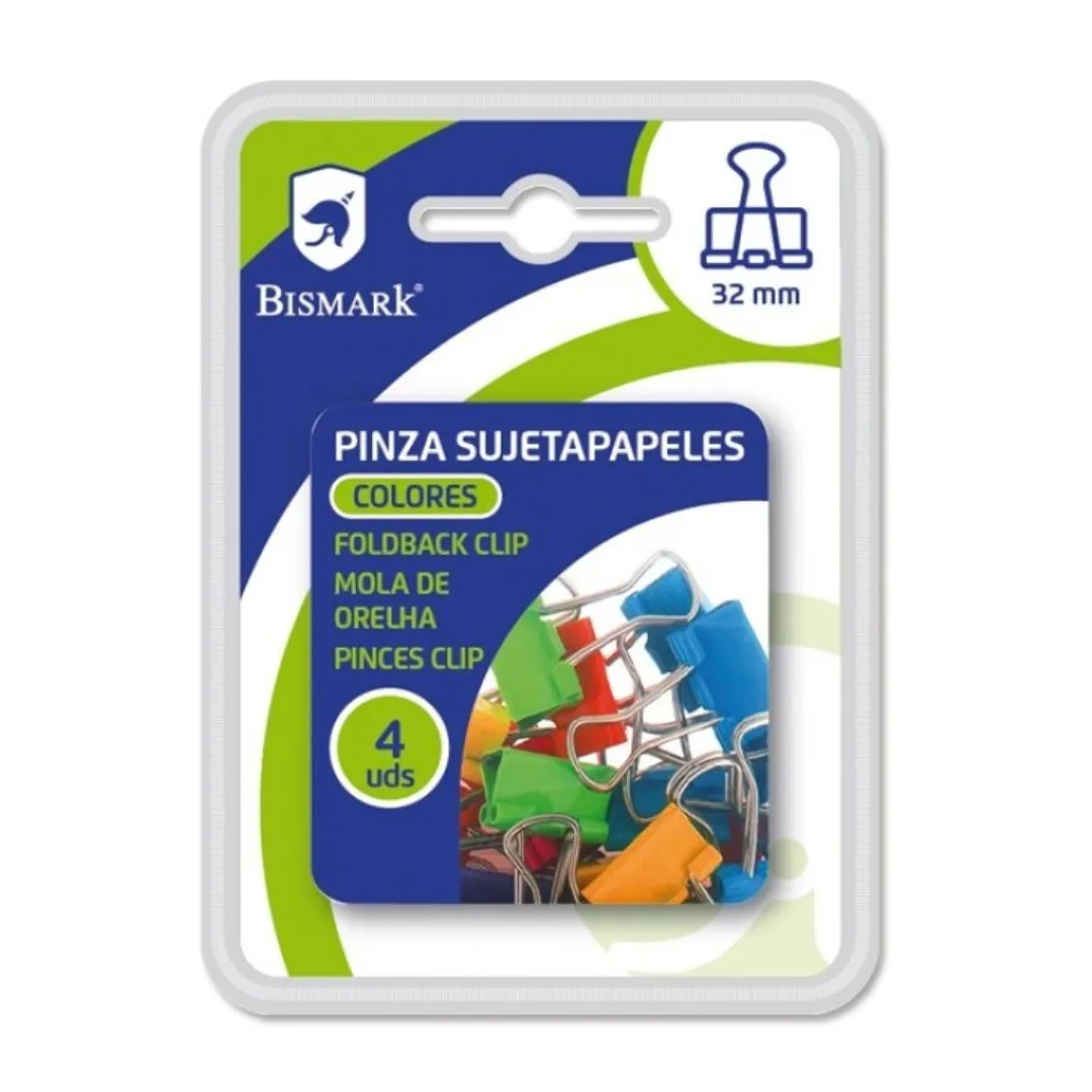 Bismark coloured binder clips, 32 mm