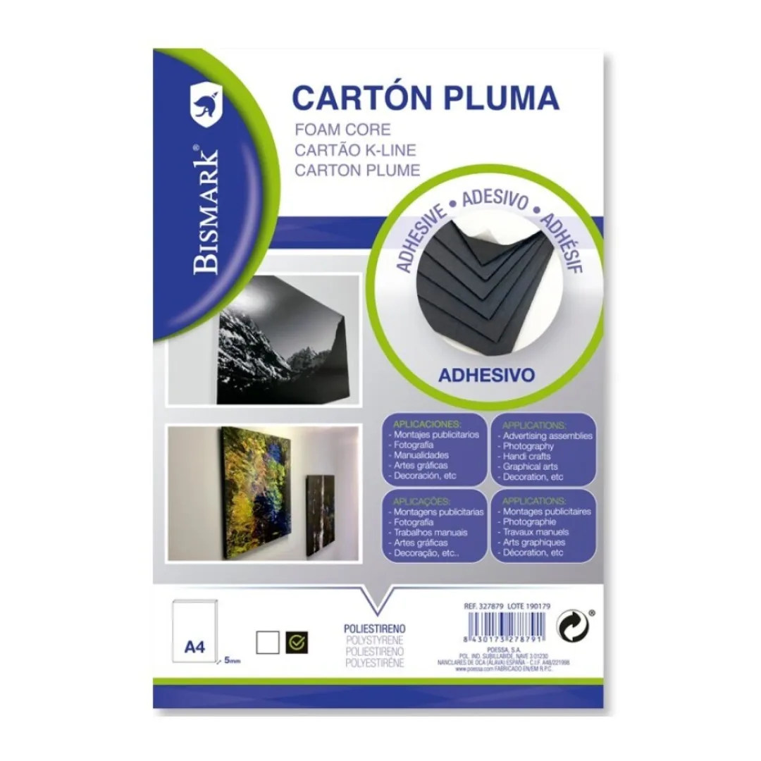 A4 foam sheet with adhesive backing