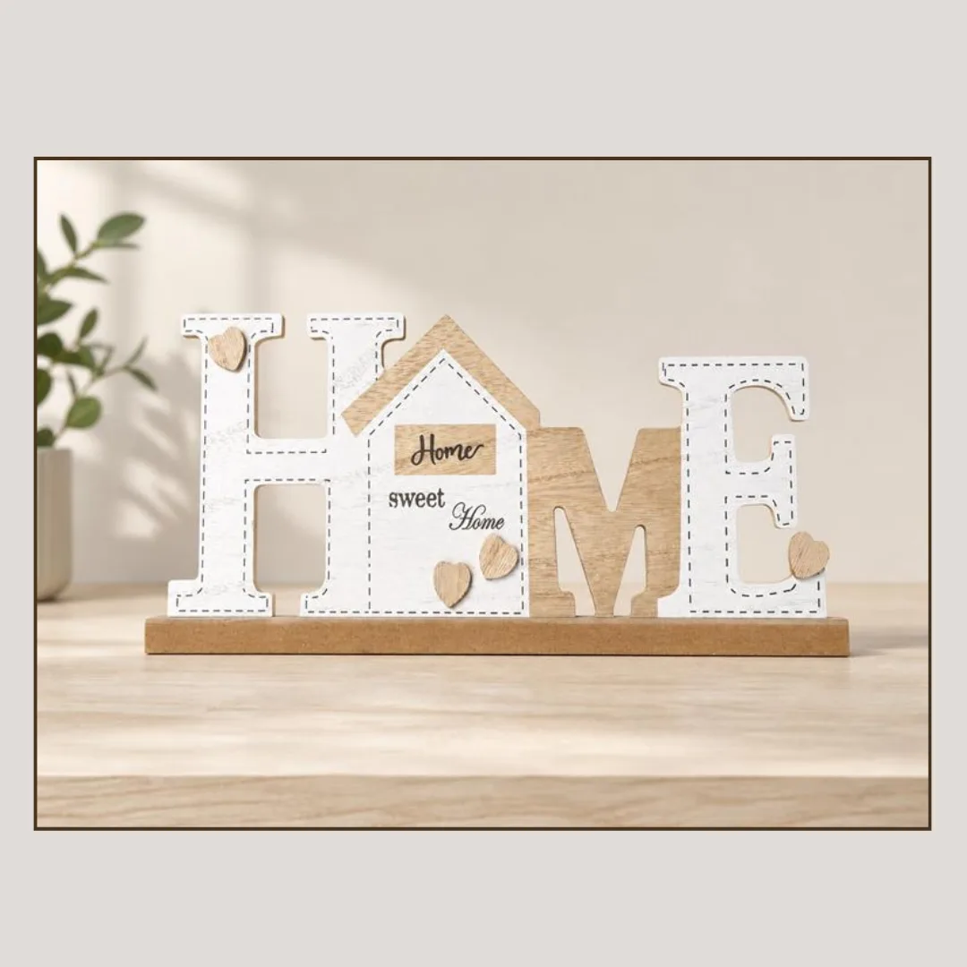 MDF sign, Home house design, 28 x 4 x 13 cm