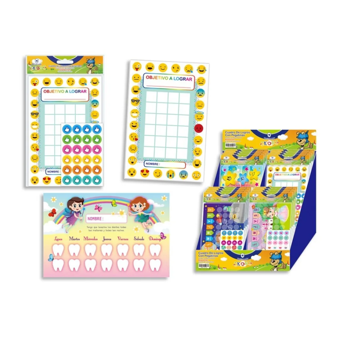 Children's reward chart with stickers