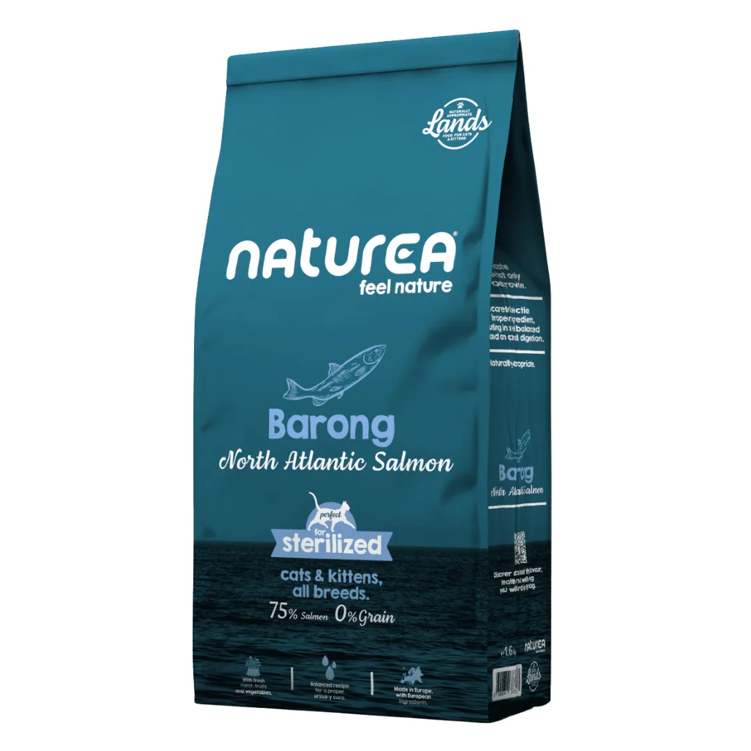 Naturea Barong food for sterilised cats, salmon, 1.6 kg