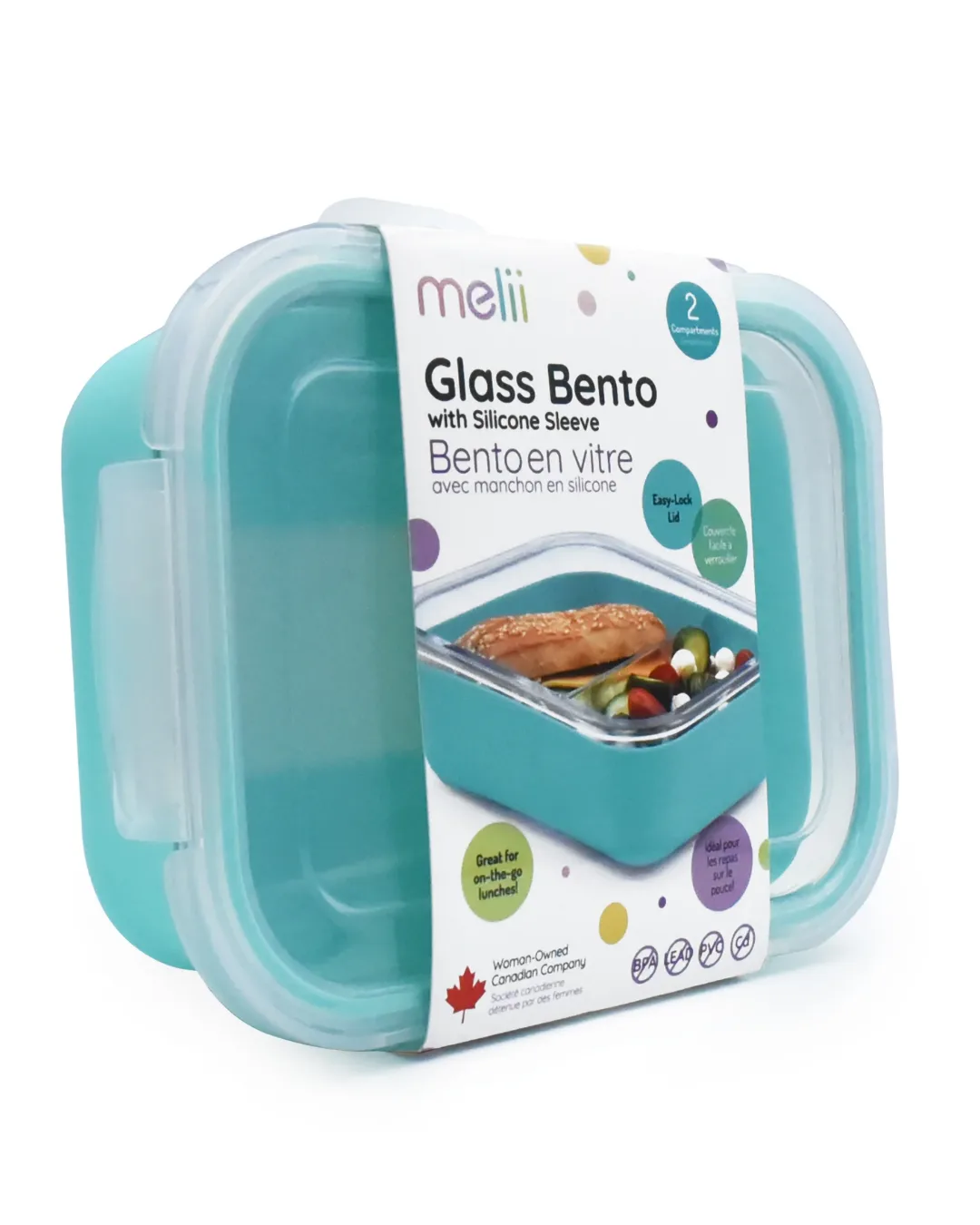 Glass container with silicone sleeve, 740 ml