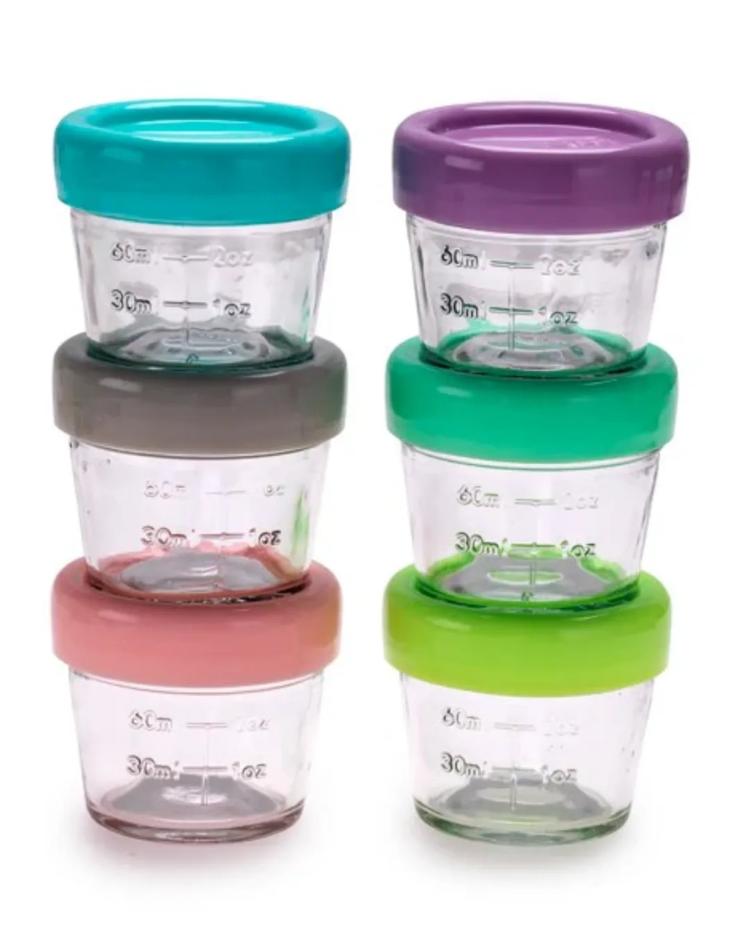 Glass food jars, 120 ml, pack of 6