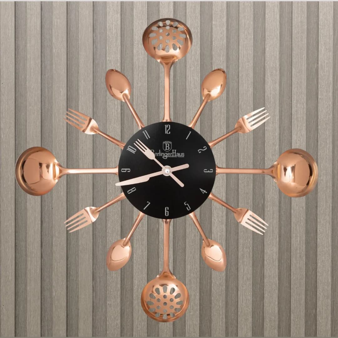 Monaco kitchen wall clock, Black Rose