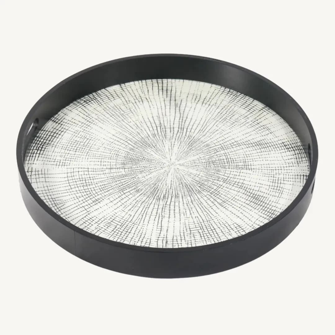Black tray, small, 35 cm